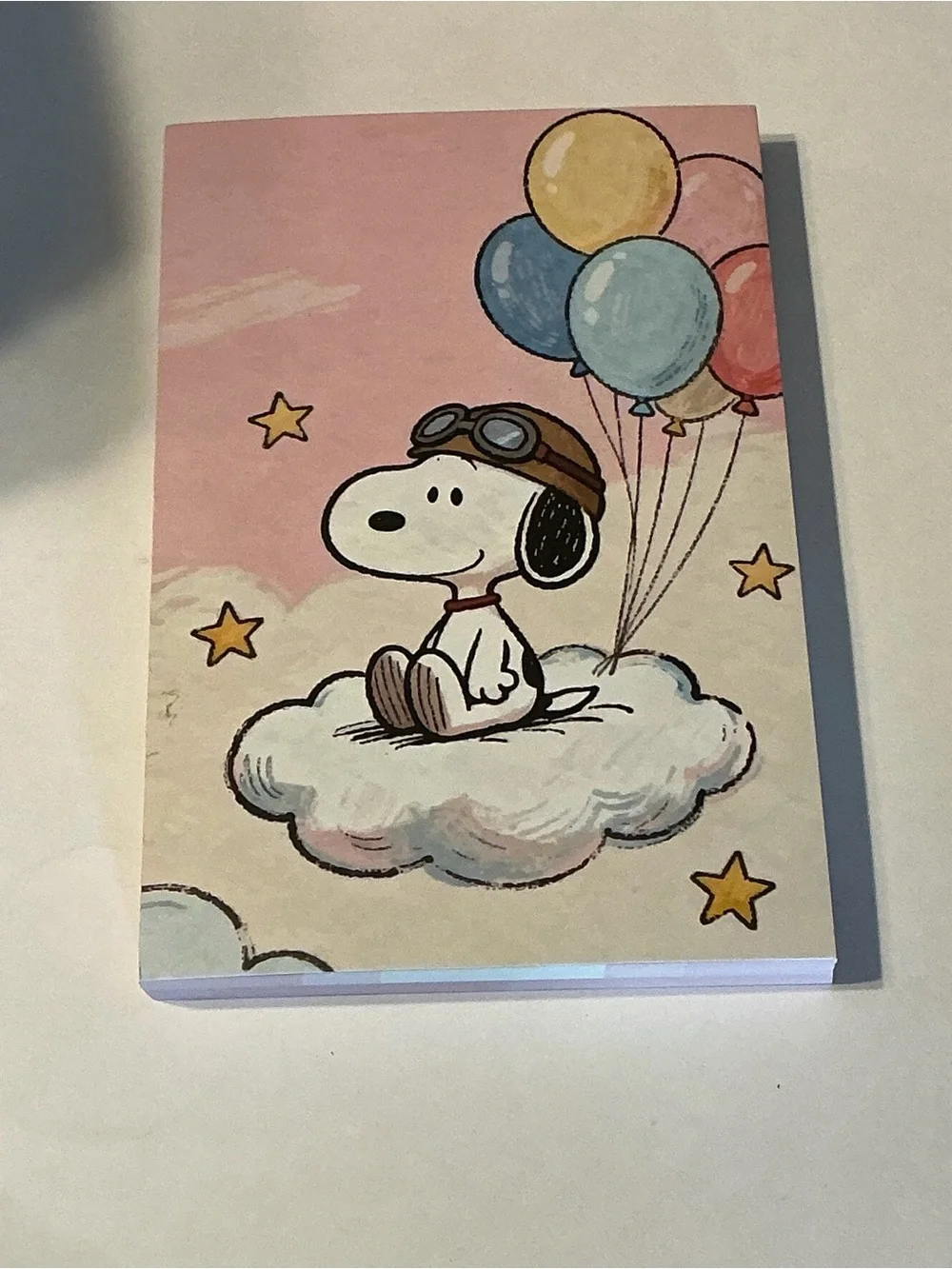 Peanuts Snoopy Pink Balloon Notebook - Decorative Party Journal 150 pages
